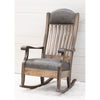 American Grey Leather Rocker | M-CO