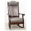 American Grey Leather Rocker | M-RT