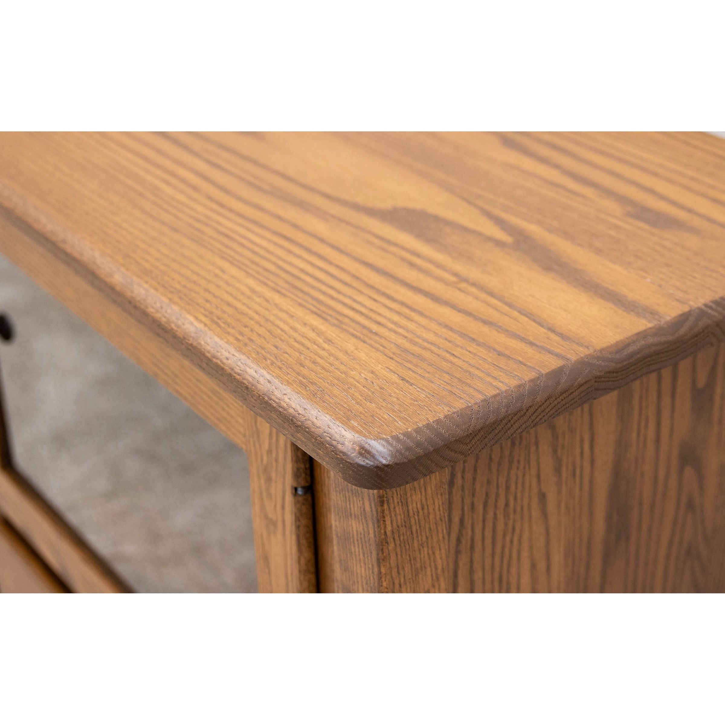 Augusta 60" Oak Wood TV Console with Glass Doors | HC