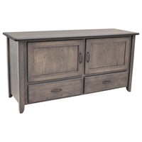 Augusta 60" Oak Wood TV Console with Wood Doors | SB