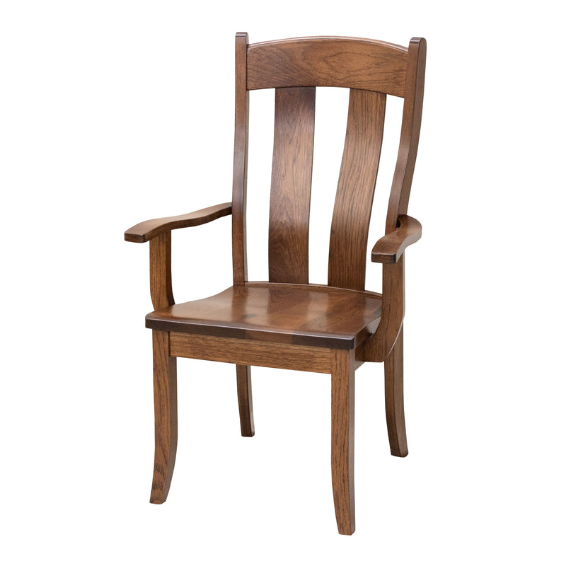 Augusta Hickory Wood Arm Dining Chair | ASB