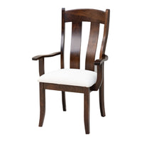 Augusta Cherry Wood Arm Dining Chair with Fabric Seat | ASB