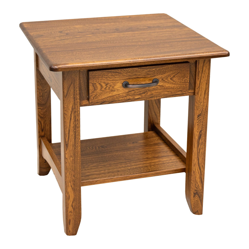Augusta Elm Wood Large Square Open End Table | MC