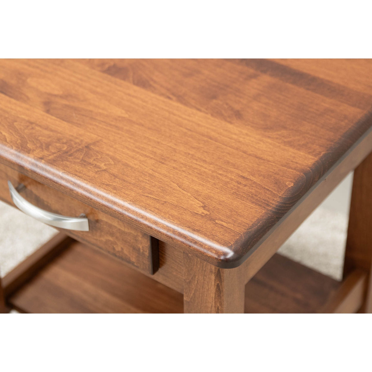 Augusta Maple Wood Large Square Open End Table | BOS