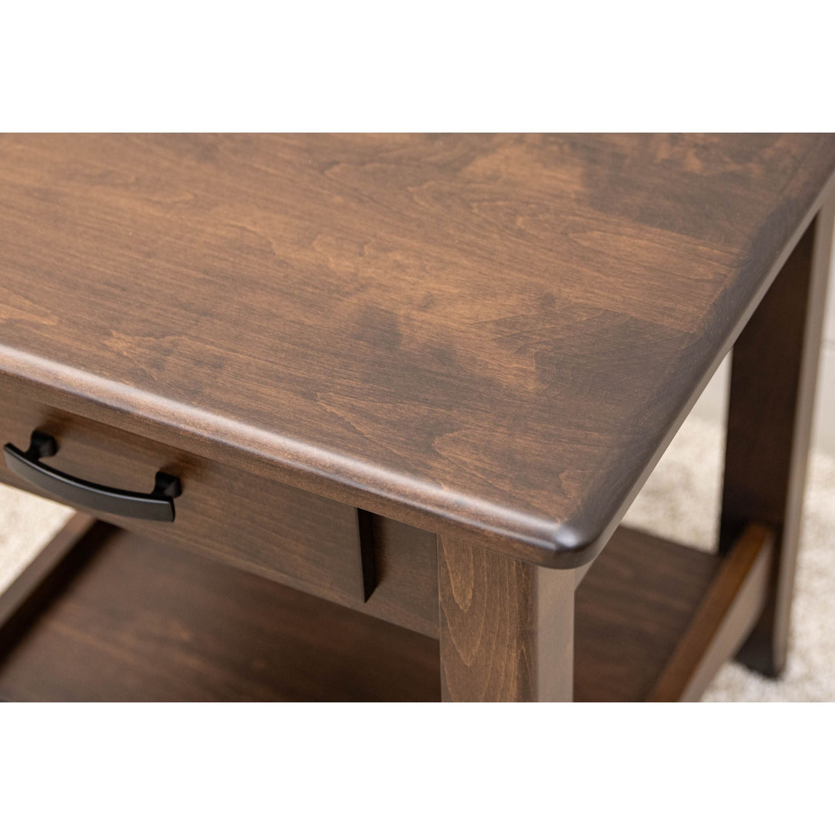 Augusta Maple Wood Large Square Open End Table | BV