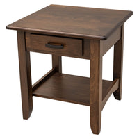 Augusta Maple Wood Large Square Open End Table | BV