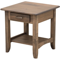 Augusta Maple Wood Large Square Open End Table | SP