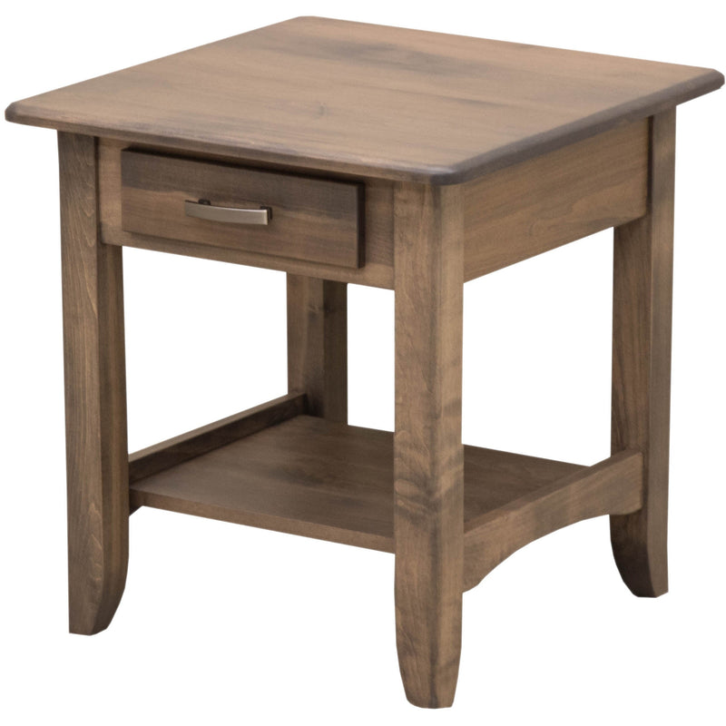 Augusta Maple Wood Large Square Open End Table | SP