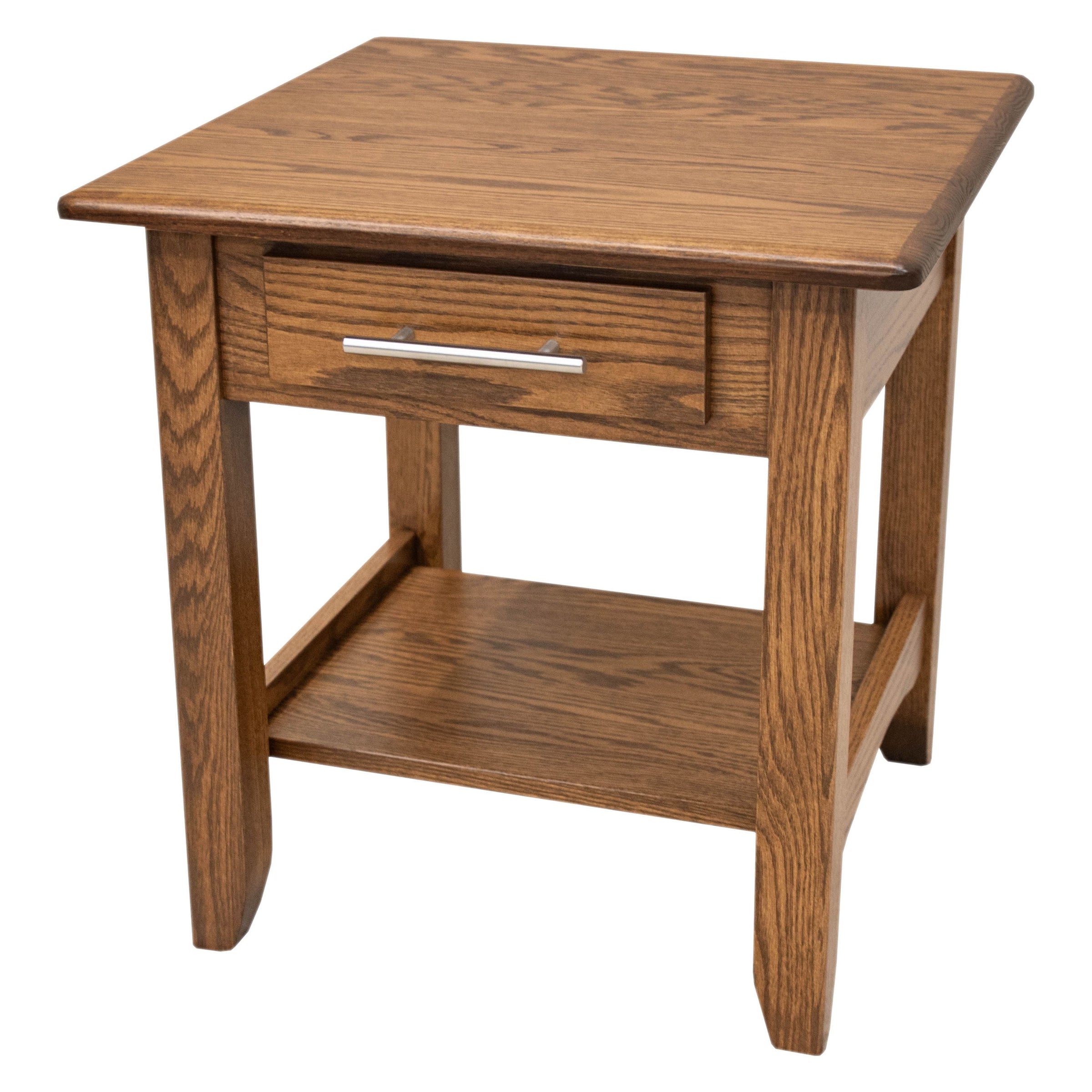 Augusta Oak Wood Large Square Open End Table | HC
