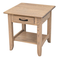 Augusta Oak Wood Large Square Open End Table | VD