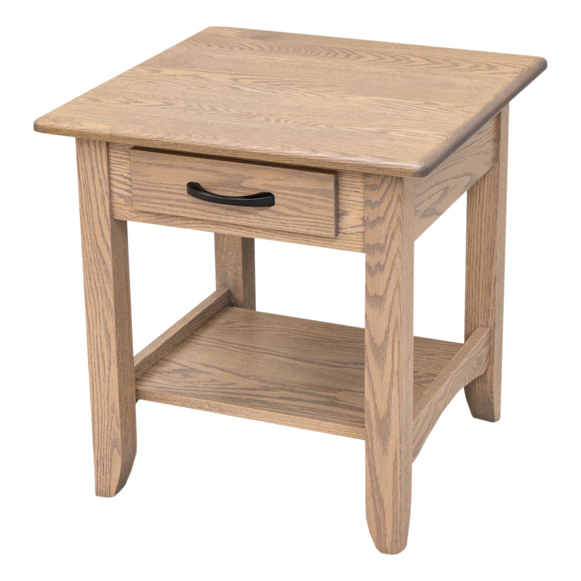 Augusta Oak Wood Large Square Open End Table | VD