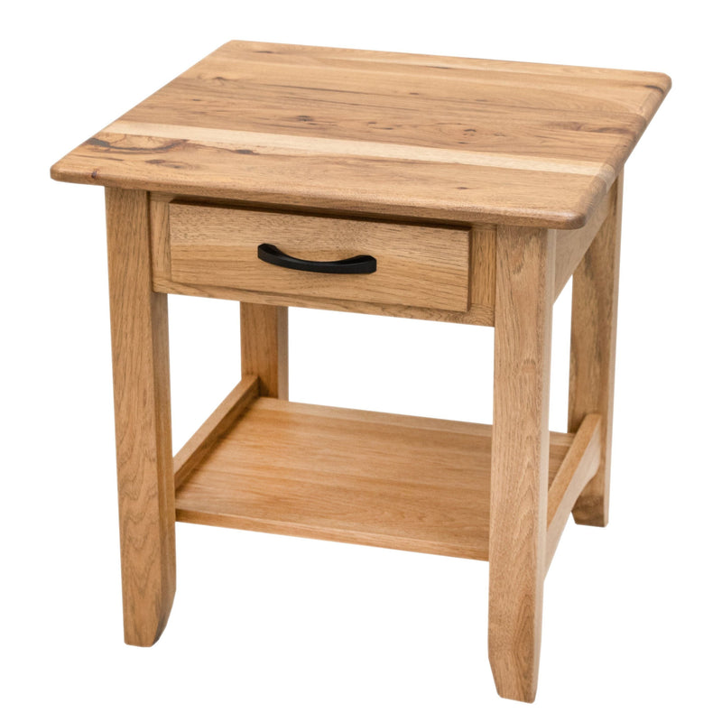 Augusta Hickory Wood Large Square Open End Table | WB