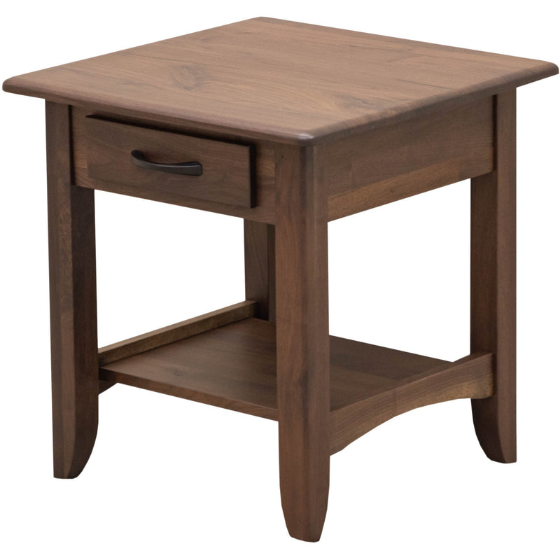 Augusta Walnut Wood Large Square Open End Table | CO
