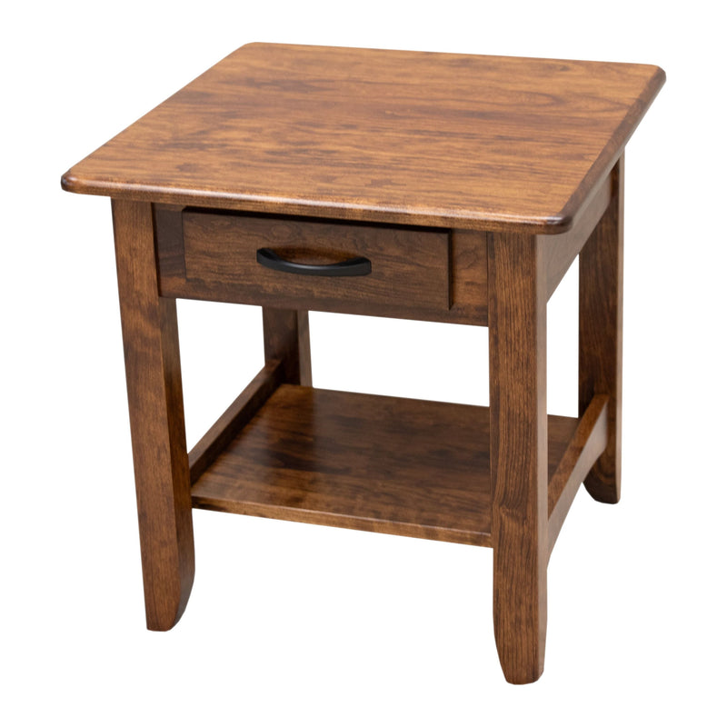 Augusta Cherry Wood Large Square Open End Table | ASB