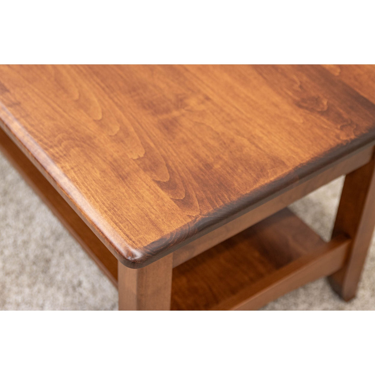 Augusta Maple Wood Rectangle Open Coffee Table | BOS