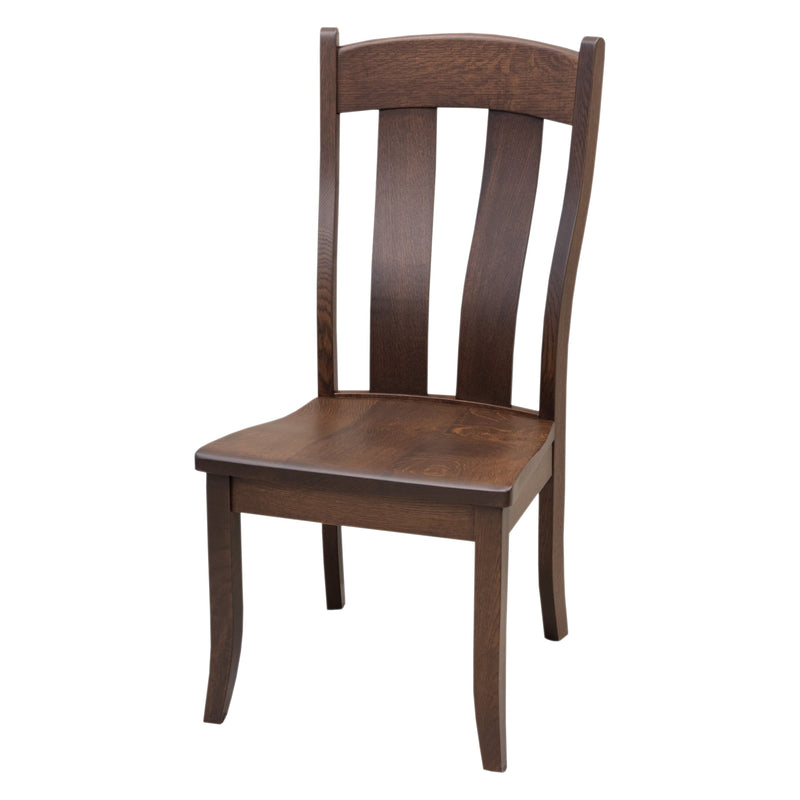 Augusta Rustic Quarter Sawn White Oak Wood Side Dining Chair | BV