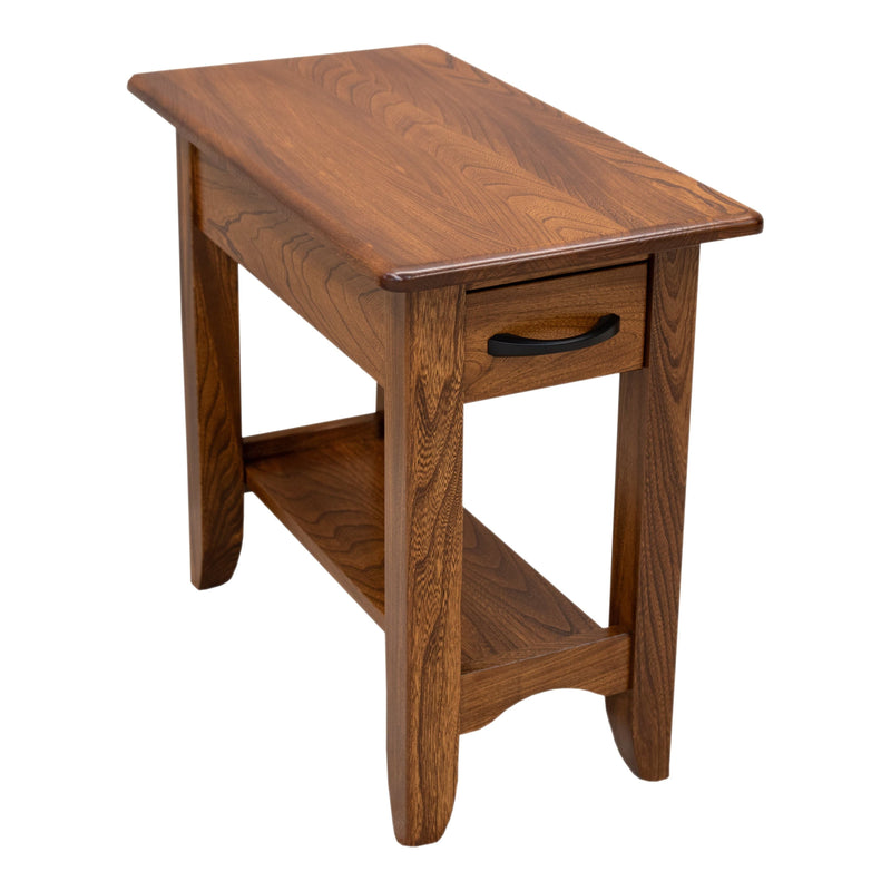 Augusta Elm Wood Small Rectangle Open End Table | MC