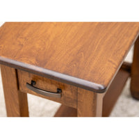 Augusta Maple Wood Small Rectangle Open End Table | BOS