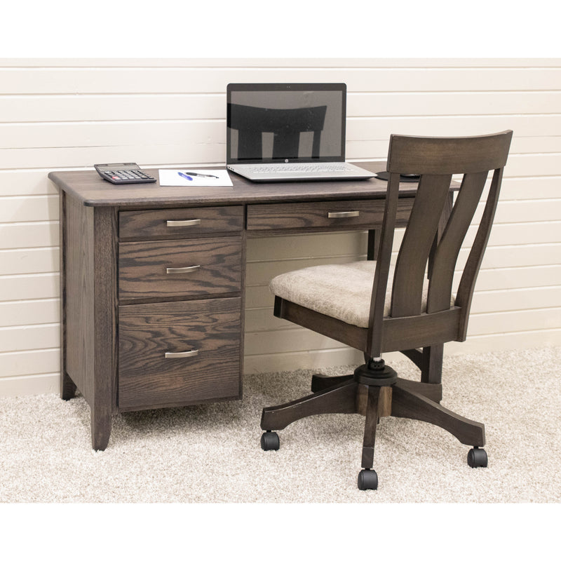 Kirtland Maple Wood Office Chair with Faux Leather Seat | DK