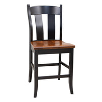 Augusta Black & Wood 24" Stationary Bar Stool | M-EB&E-MC