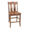 Augusta Walnut Wood 24" Stationary Bar Stool | NAT