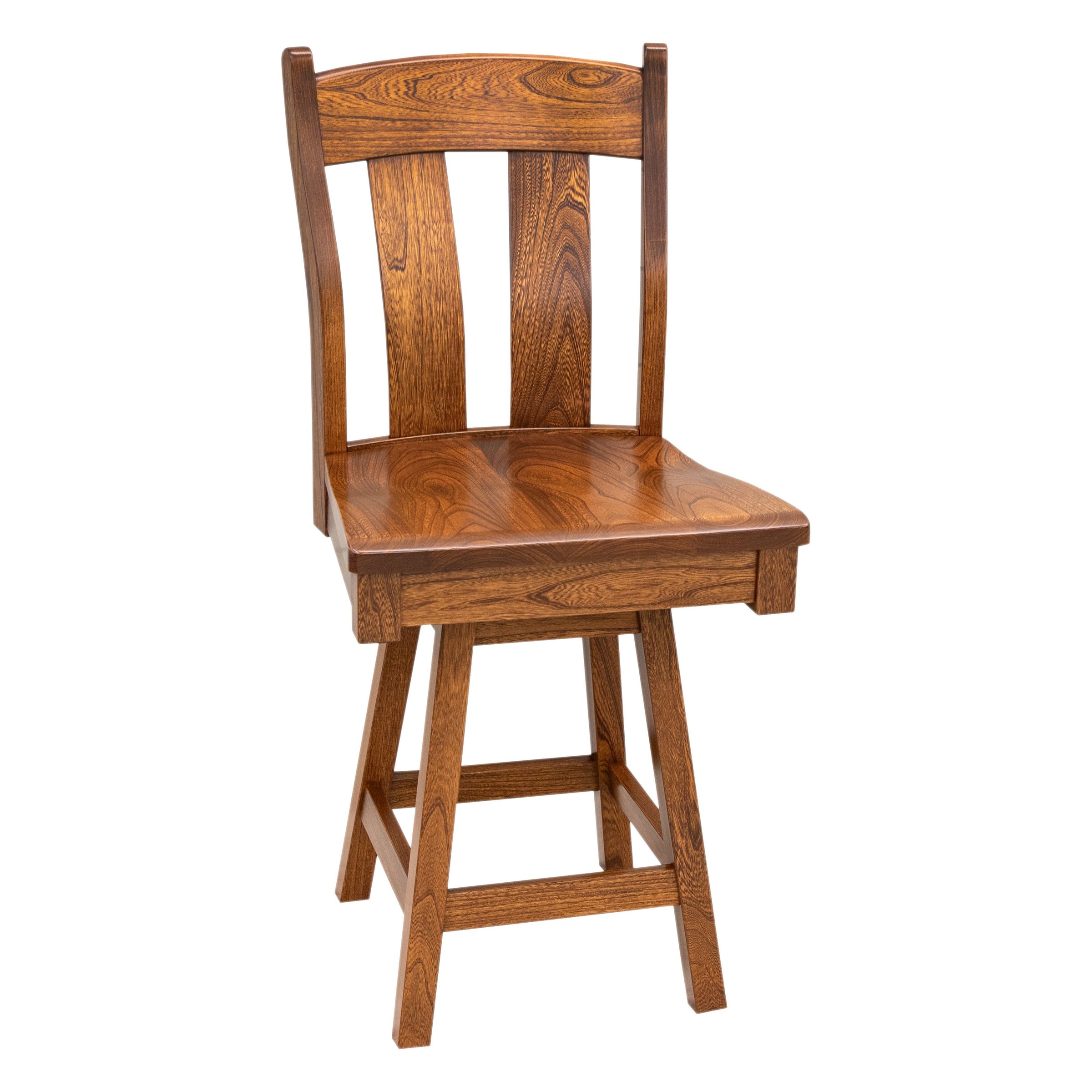 Augusta Elm Wood 24" Swivel Bar Stool | MC