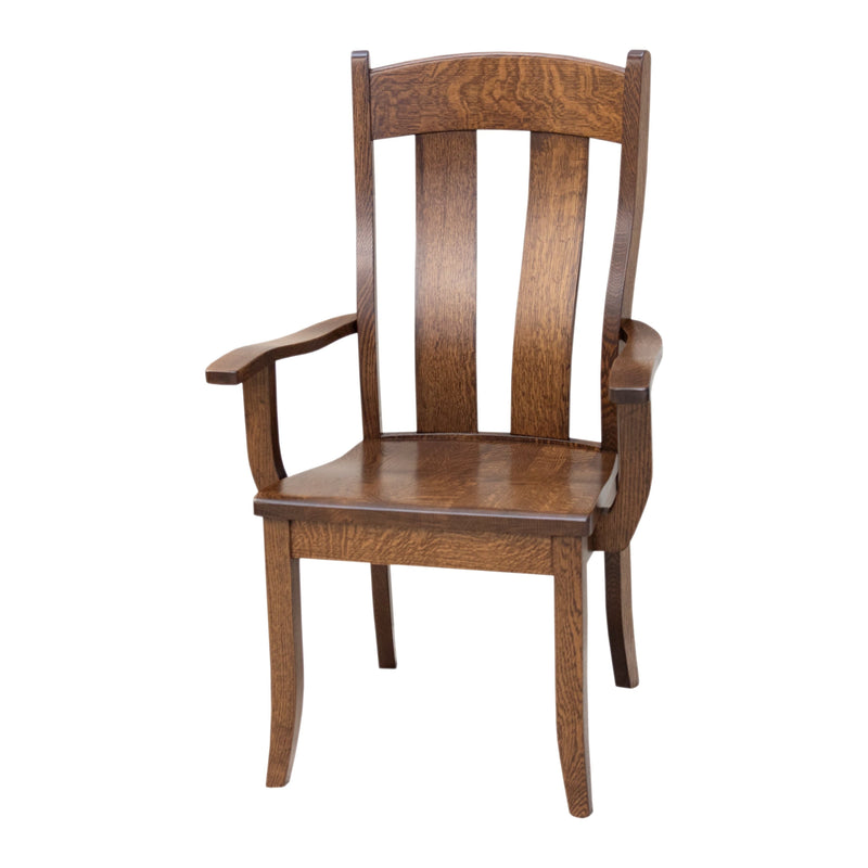 Augusta Rustic Quarter Sawn White Oak Arm Dining Chair | ASB