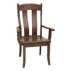 Augusta Rustic Quarter Sawn White Oak Wood Arm Dining Chair | BV