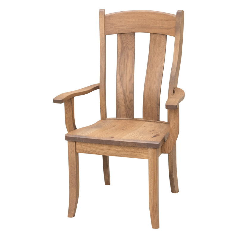 Augusta Hickory Wood Arm Dining Chair | WB
