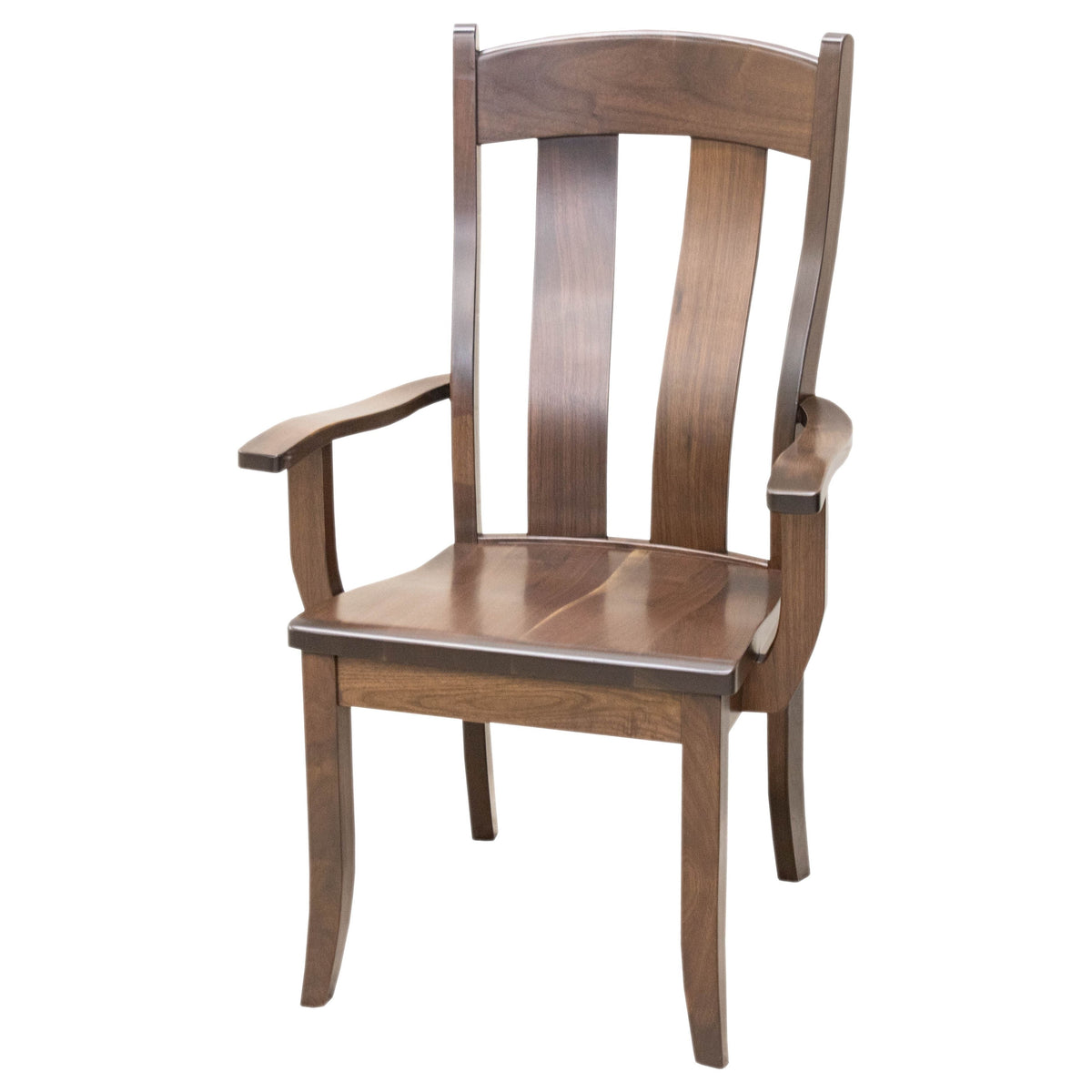 Augusta Walnut Wood Arm Dining Chair | CO
