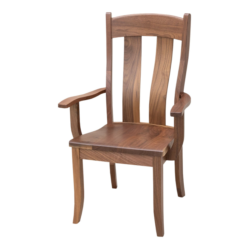 Augusta Walnut Wood Arm Dining Chair | NAT