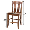 Augusta Walnut Wood 24" Stationary Bar Stool | NAT