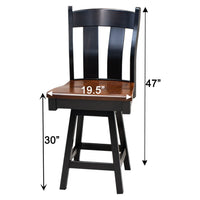Augusta Maple Wood 24" Swivel Bar Stool | BOS