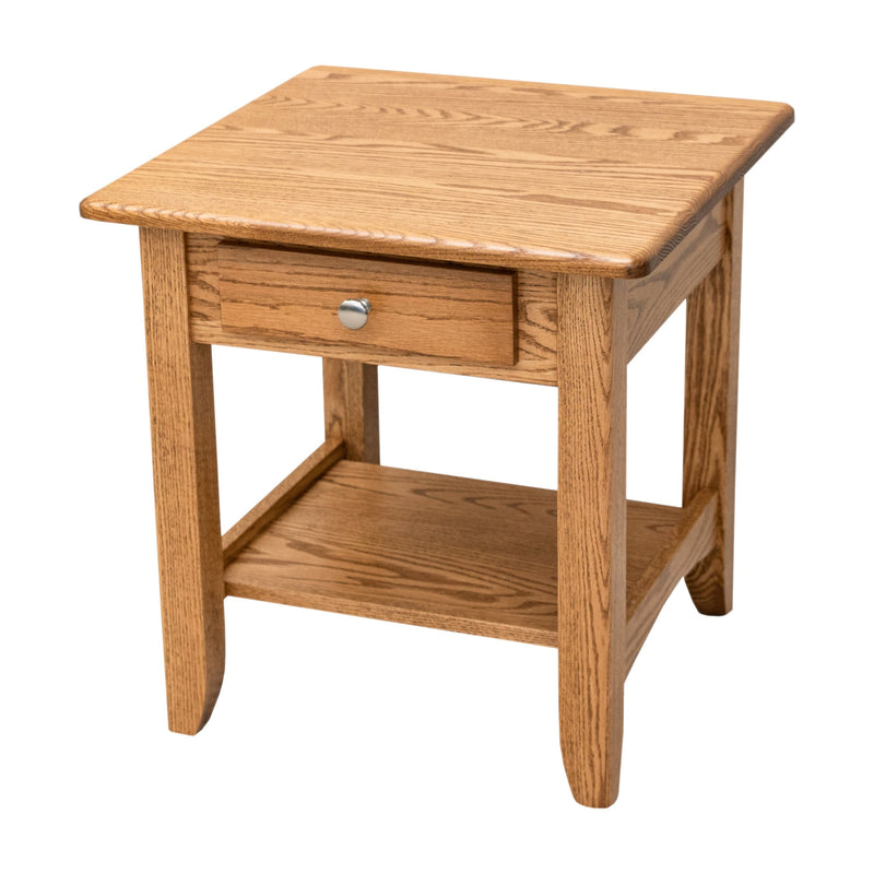 Augusta Oak Wood Large Square Open End Table | FW