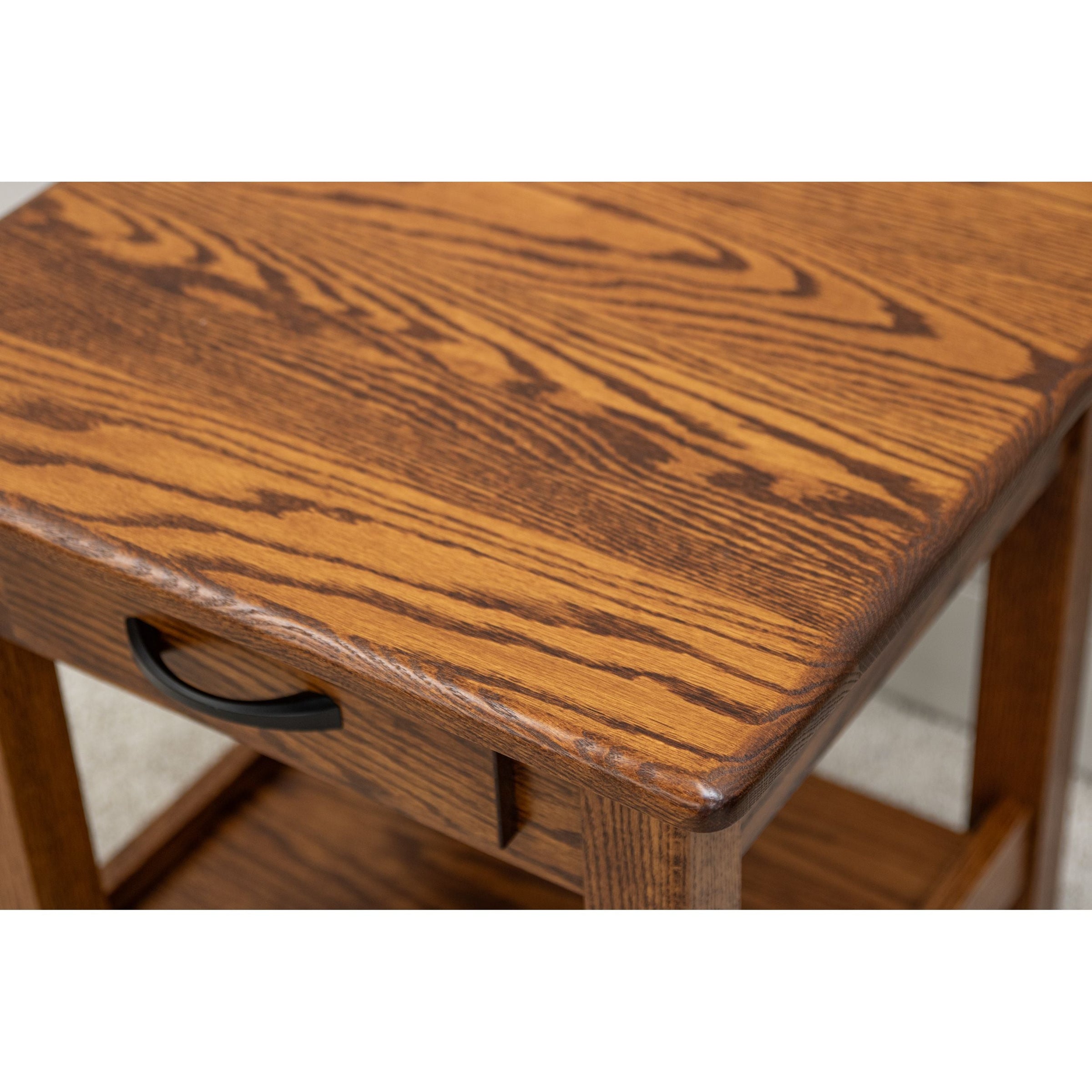 Augusta Oak Wood Large Square Open End Table | MC