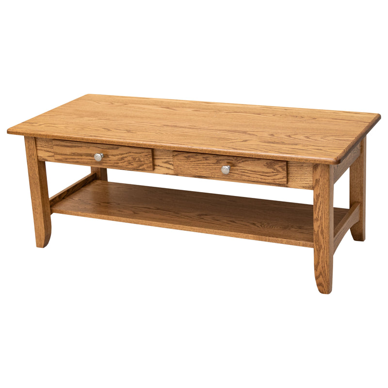 Augusta Oak Wood Rectangle Open Coffee Table | FW