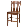 Augusta Rustic Quarter Sawn White Oak Wood 24" Stationary Bar Stool | ASB
