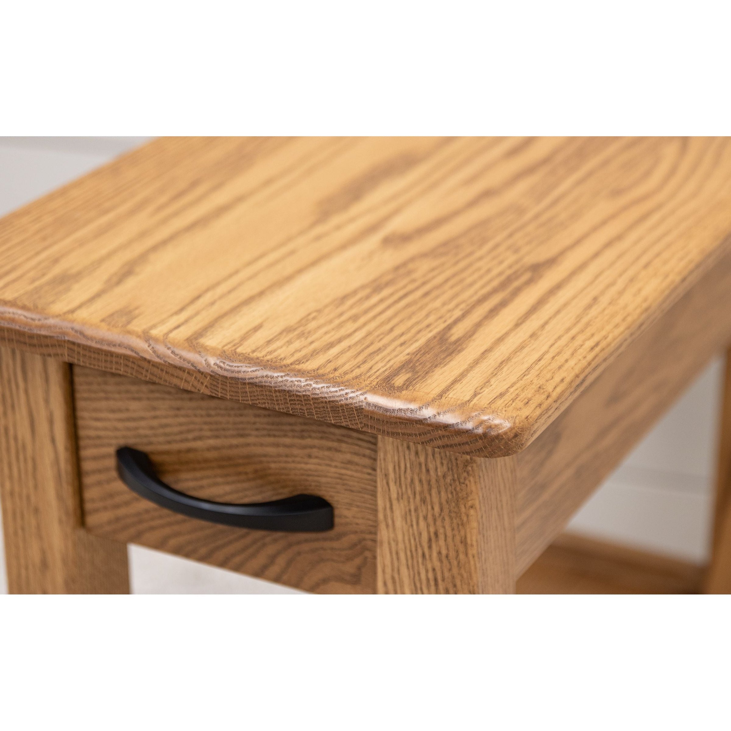 Augusta Oak Wood Small Rectangle Open End Table | FW