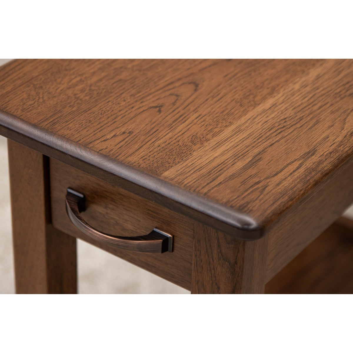 Augusta Hickory Wood Small Rectangle Open End Table | BV