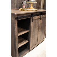 Barn Door Maple Wood Coffee Bar | WB