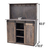 Barn Door Hickory Wood Coffee Bar | GS