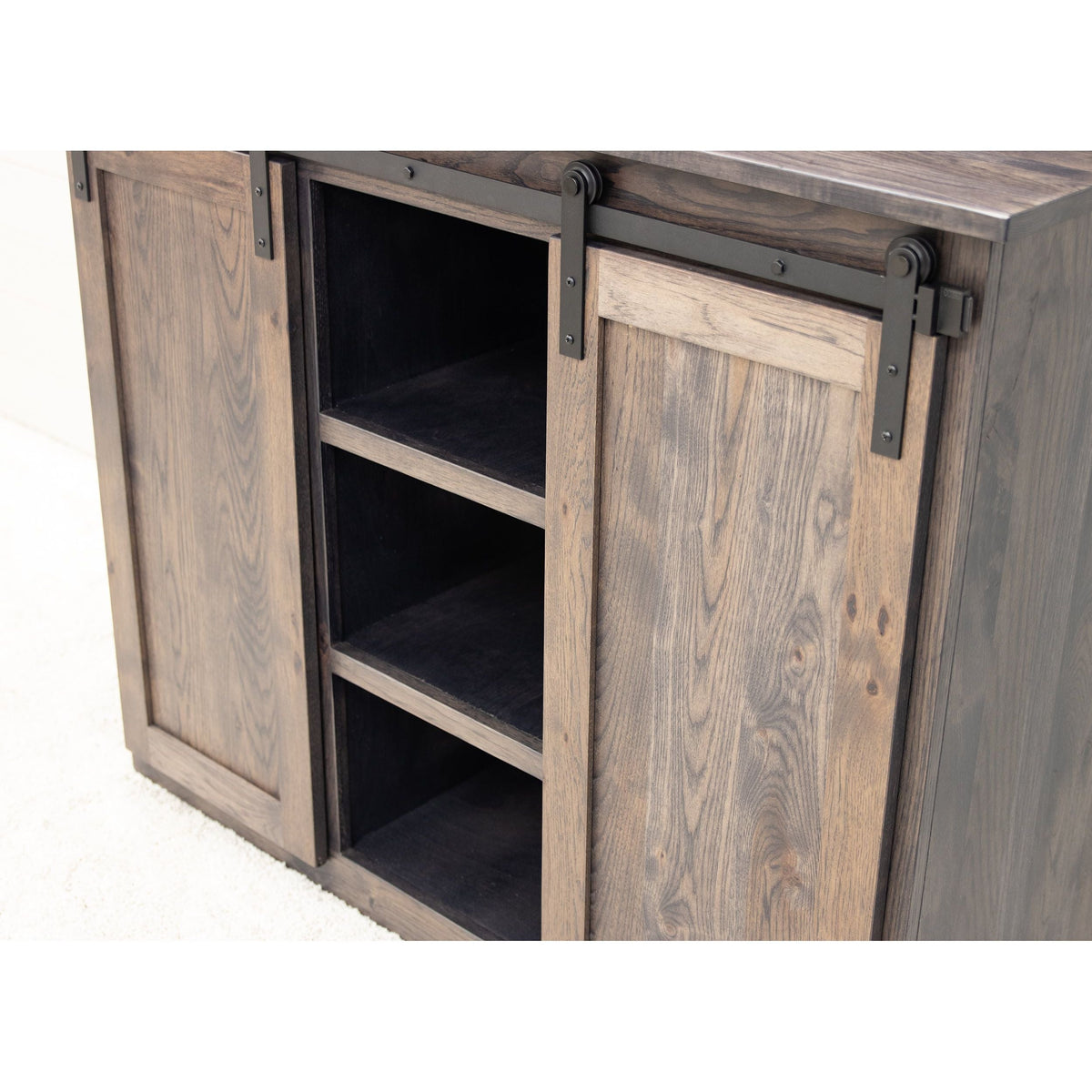 Barn Door Hickory Wood Coffee Bar | GS