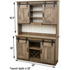 Barn Door Maple Wood Wine Hutch | CS&DCD