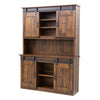 Barn Door Quarter Sawn White Oak Wood Wine Hutch | GB