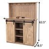 Barn Door Maple Wood Coffee Bar | WB