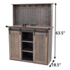 Barn Door Oak Wood Coffee Bar | SB