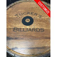 Amish Whiskey Personalized Rustic Quarter Sawn White Oak Wood Single Barrel Pub Table | SB