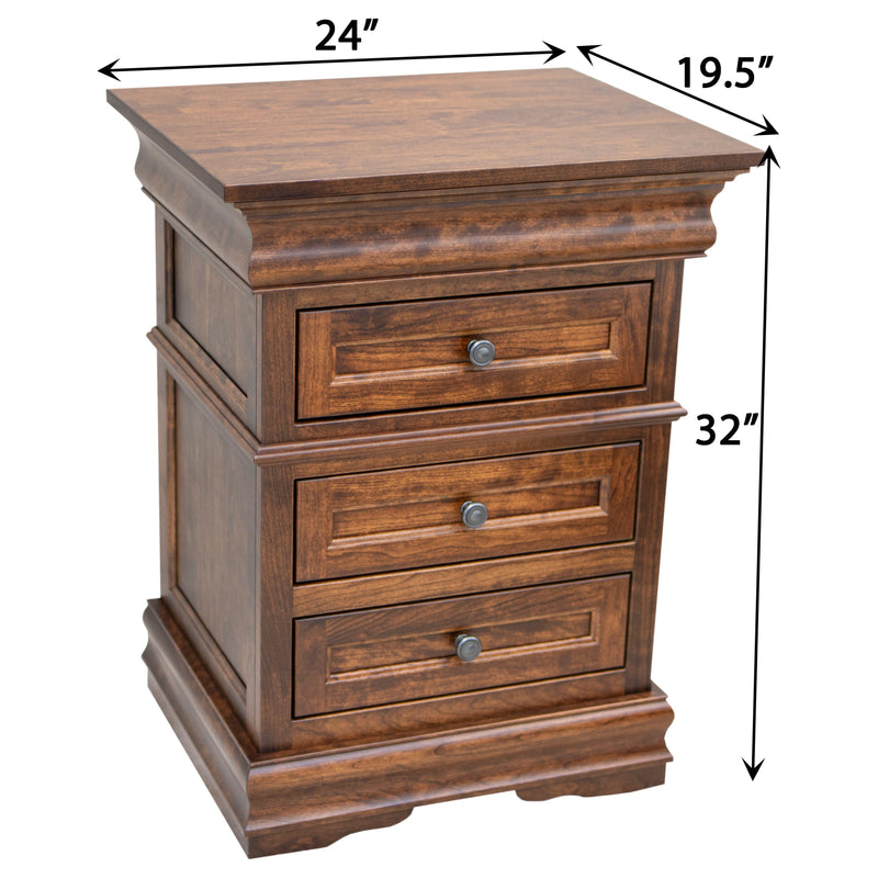 Madison Amish 3-Drawer Nightstand