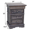Madison Amish 3-Drawer Nightstand