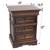 Madison Amish 3-Drawer Nightstand